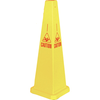 "Caution" Lamba Traffic Cones, English with Pictogram Oxymax Inc