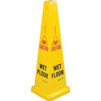"Wet Floor" Lamba Traffic Cones, English with Pictogram Oxymax Inc