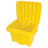 Heavy-Duty Outdoor Salt and Sand Storage Container, 30" x 24" x 24", 5.5 cu. Ft., Yellow ND337 | Oxymax Inc
