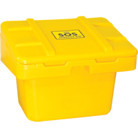 Salt Sand Container SOS™, With Hasp, 30" x 24" x 24", 5.5 cu. Ft., Yellow ND700 | Oxymax Inc