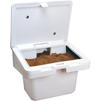 Salt Sand Container SOS™, With Hasp, 30" x 24" x 24", 5.5 cu. Ft., Grey ND701 | Oxymax Inc