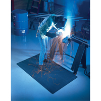 Tapis WeldSafe No 447, Caoutchouc, 3' lo, 2' la x 9/16" &eacute;pais, Noir Oxymax Inc