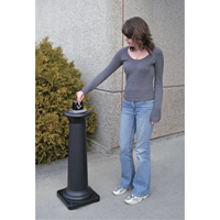 Groundskeeper Tuscan™ Cigarette Waste Collector, Free-Standing, Metal, 1 US gal. Capacity, 38-1/2" Height NI686 | Oxymax Inc