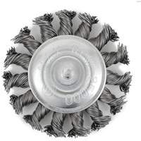 EKR275-20 Shaft-Mounted Knot Twisted Radial Brush, 3", .02" Fill, 1/4" Shank Oxymax Inc