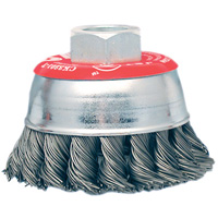 High-Performance Knot Twisted Cup Brush, 3" Dia. x 10mm x 1.25" Arbor Oxymax Inc