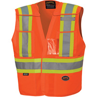 6930 Veste de s&eacute;curit&eacute; d&eacute;tachable &agrave; &eacute;paules tombantes, Orange haute visibilit&eacute;, Grand/T-Grand, Polyester Oxymax Inc