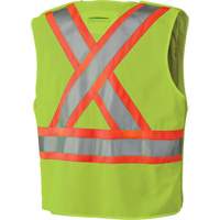 6936 5-Point Tear-Away Safety Vest, High Visibility Lime-Yellow, 2X-Large, Polyester Oxymax Inc