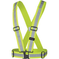 5592 Elastic Safety Harness, High Visibility Lime-Yellow, Silver Reflective Colour, One Size Oxymax Inc