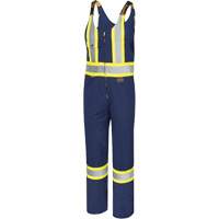 6615T Salopette de s&eacute;curit&eacute;, Poly-coton, 48 (grande taille), Bleu marin Oxymax Inc