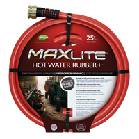 Hot Water Hose, Rubber, 5/8" dia. x 25' L NJ407 | Oxymax Inc