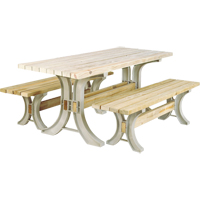 Trousse de table &agrave; pique-nique et bancs 2x4 Basics, 8' lo x 30" la, Sable Oxymax Inc