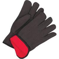 Classic Jersey Gloves, One Size, Black, Red Fleece, Slip-On NJC233 | Oxymax Inc