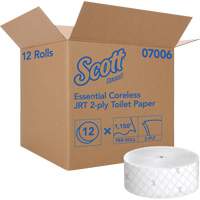 Papier hygi&eacute;nique Scott Essential, Rouleau G&eacute;ant/Sans rouleau central, 2 Pli, Longueur 1150', Blanc Oxymax Inc