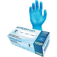 Gants d'examen EDT, Petit, Nitech, 5 mils, Sans poudre, Bleu, Classe 2 Oxymax Inc