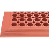 Competitor Series Mats, Slotted, 3' x 5' x 7/8", Orange, Natural Rubber NJL866 | Oxymax Inc