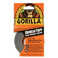Duct Tape To-Go, 17 mils, Black, 25.4 mm (1") x 9.14 m (30') NKA488 | Oxymax Inc