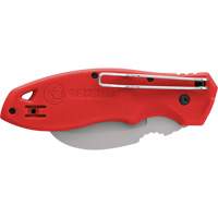 FastBack Hawk Bill Folding Knife, 2-1/4" Blade, Stainless Steel Blade, Plastic Handle Oxymax Inc