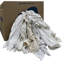 Wiper Rags Box, Ganzie, White, 20 lbs. Oxymax Inc