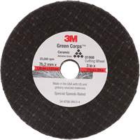 General-Purpose Cut-Off Wheel, 3" x 1/16", 3/8" Arbor, Type 27, Aluminum Oxide, 25000 RPM Oxymax Inc
