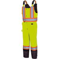5041BB Pantalon &agrave; bretelles matelass&eacute; imperm&eacute;able, Polyester, Grand, Jaune lime haute visibilit&eacute; Oxymax Inc
