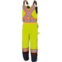 5041BB Pantalon &agrave; bretelles matelass&eacute; imperm&eacute;able, Polyester, Grand, Jaune lime haute visibilit&eacute; Oxymax Inc