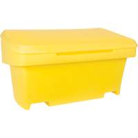 Heavy-Duty Outdoor Salt and Sand Storage Container, 24" x 48" x 24", 10 cu. Ft., Yellow NM947 | Oxymax Inc