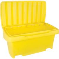 Heavy-Duty Outdoor Salt and Sand Storage Container, 24" x 48" x 24", 10 cu. Ft., Yellow NM947 | Oxymax Inc