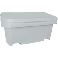 Heavy-Duty Outdoor Salt and Sand Storage Container, 24" x 48" x 24", 10 cu. Ft., Grey NM948 | Oxymax Inc