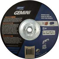 Gemini&reg; Saucer Wheel, 9" x 1/4", 5/8"-11 Arbor, Aluminum Oxide, Type 28 Oxymax Inc