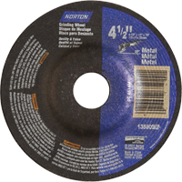 Depressed Centre Metal Grinding Wheels, 4-1/2" x 1/4", 7/8" Arbor, Aluminum Oxide, Type 27 Oxymax Inc