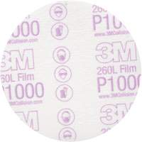 Hookit Finishing Film Disc, 5" Dia., P1000 Grit, Aluminum Oxide Oxymax Inc