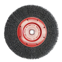 Brosses &eacute;conomiques &agrave; fils cr&ecirc;p&eacute;s - Face &eacute;troite, 6" dia., Fils 0.014, Arbre 2" Oxymax Inc