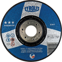 Meule 2-en-1 de premi&egrave;re qualit&eacute;, 4-1/2" x 9/32", Arbre 7/8", Type 27 Oxymax Inc
