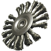 Brosses mont&eacute;es &agrave; fils nou&eacute;s circulaires, 3-1/2" dia., dia. Des fils 0,014", Tige 1/4" Oxymax Inc