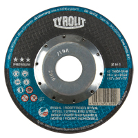 Premium 2 In 1 Thincut Cut-Off Wheel, 4-1/2" x 0.045", 7/8" Arbor, Type 27, Aluminum Oxide, 13300 RPM Oxymax Inc