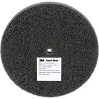 Meule unitaris&eacute;e EXL Scotch-Brite, 5" x 1/2", Arbre de 1/4", Grain de Fin, Carbure de silicium Oxymax Inc
