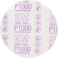 Hookit Finishing Film Disc, 6" Dia., P1000 Grit, Aluminum Oxide, Film Oxymax Inc