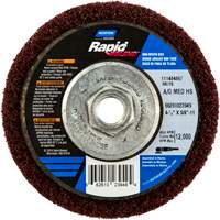 Meule abrasive non tiss&eacute;e &agrave; moyeu d&eacute;port&eacute; Rapid Blend, 4-1/2" dia., Grain 150-180, Oxyde d'aluminium Oxymax Inc
