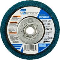 Meule abrasive non tiss&eacute;e &agrave; moyeu d&eacute;port&eacute; Vortez Rapid Blend, 4-1/2" dia., Grain 100-120, Oxyde d'aluminium Oxymax Inc