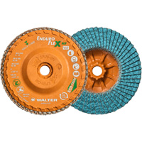 Disque &agrave; lamelles vissable Enduro-Flex Alu, 5" x 5/8"-11, Type 27, Grain 40, Alumine de zirconium Oxymax Inc