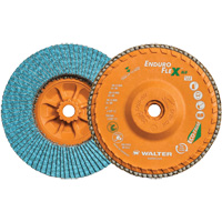 Disque &agrave; lamelles vissable Enduro-Flex Alu, 6" x 5/8"-11, Type 27, Grain 40, Alumine de zirconium Oxymax Inc