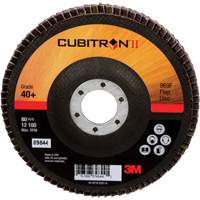 Cubitron II 969F Flap Disc, 5" x 7/8", Type 27, 40+ Grit, Ceramic Oxymax Inc