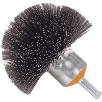 Spherical Mounted Crimped Wire Brush, 1-1/2", 0.008" Fill, 1/4" Shank Oxymax Inc