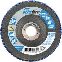 R884P BlueFire&reg; Conical Flap Disc, 4" x 5/8", Type 29, P60 Grit, Zirconia Alumina Oxymax Inc