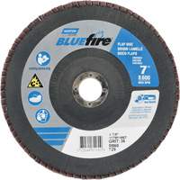BlueFire&reg; R884P/R884V/R860 Center Mount Fiberglass Conical Flap Disc, 7" x 7/8", Type 29, P36 Grit, Zirconia Alumina Oxymax Inc