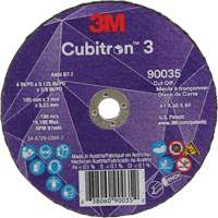Cubitron 3 Cut-Off Wheel, 4" x 1/8", 3/8" Arbor, Type T1, Ceramic, 21000 RPM Oxymax Inc