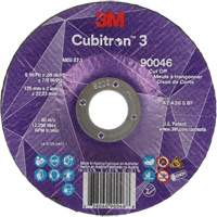 Cubitron 3 Cut-Off Wheel, 5" x 0.09", 7/8" Arbor, Type T27, Ceramic, 12250 RPM Oxymax Inc