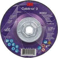 Meule a moyeu d&eacute;port&eacute; Cubitron 3, 4-1/2" x 1/4", Arbre 5/8"-11, C&eacute;ramique, Type T27 Oxymax Inc