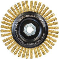 Brosse m&eacute;tallique &agrave; touret sans cr&eacute;ation d'&eacute;tincelles, 5" dia. x 5/8"-11 arbre Oxymax Inc