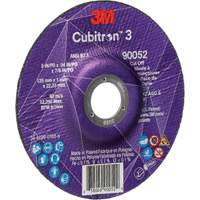 Meule &agrave; tronçonner Cubitron 3, 5" x 0,04", Arbre de 7/8", Type 27, C&eacute;ramique, 60 Tr/min Oxymax Inc